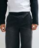 ASOS DESIGN ASOS DESIGN baggy jeans in washed black with rips and elasticated waist - 4