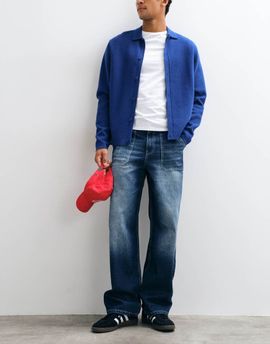 ASOS DESIGN ASOS DESIGN baggy jeans with laid on pockets in mid wash blue