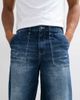 ASOS DESIGN ASOS DESIGN baggy jeans with laid on pockets in mid wash blue - 4