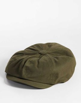 ASOS DESIGN ASOS DESIGN baker boy cap in khaki-Gray