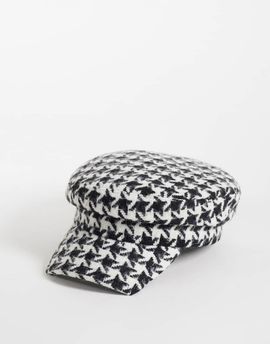 ASOS DESIGN ASOS DESIGN baker boy hat in houndstooth-MULTI