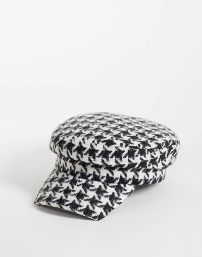 ASOS DESIGN ASOS DESIGN baker boy hat in houndstooth-MULTI