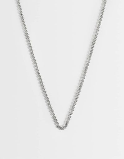 ASOS DESIGN ASOS DESIGN ball detail link chain in silver tone