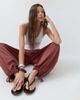 ASOS DESIGN ASOS DESIGN balloon pants with front pockets and adjustable tie hem in rust-Red - 1