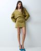 ASOS DESIGN ASOS DESIGN balloon sleeve mini dress in olive scuba-style fabric-Green - 2