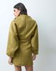 ASOS DESIGN ASOS DESIGN balloon sleeve mini dress in olive scuba-style fabric-Green - 3