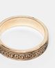 ASOS DESIGN ASOS DESIGN band ring with burnished greek wave design in gold - 3