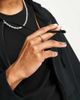 ASOS DESIGN ASOS DESIGN band ring with piercing bar design in silver - 3