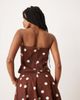 ASOS DESIGN ASOS DESIGN bandeau denim top in brown polka dots - 3