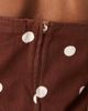 ASOS DESIGN ASOS DESIGN bandeau denim top in brown polka dots - 4