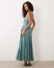 ASOS DESIGN ASOS DESIGN bandeau full hem floral placement embellished midaxi dress in blue - 2