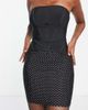 ASOS DESIGN ASOS DESIGN bandeau midi bandage dress with embellished skirt in black - 2