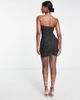 ASOS DESIGN ASOS DESIGN bandeau midi bandage dress with embellished skirt in black - 3