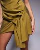 ASOS DESIGN ASOS DESIGN bandeau mini dress with side pleat details in green - 2