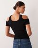 ASOS DESIGN ASOS DESIGN bandeau top with scarf detail in black - 4