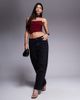 ASOS DESIGN ASOS DESIGN bandeau top with scarf neck detail in burgundy-Red - 2