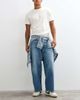 ASOS DESIGN ASOS DESIGN barrel jeans in light wash blue with fatigue pockets and vintage wash - 1
