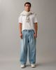 ASOS DESIGN ASOS DESIGN barrel jeans in light wash blue with pleats - 1