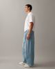 ASOS DESIGN ASOS DESIGN barrel jeans in light wash blue with pleats - 2