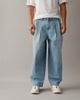 ASOS DESIGN ASOS DESIGN barrel jeans in light wash blue with pleats - 3