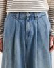ASOS DESIGN ASOS DESIGN barrel jeans in mid wash blue with pleats - 4