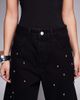 ASOS DESIGN ASOS DESIGN barrel jeans with silver stud embellishment in black - 4