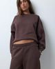 ASOS DESIGN ASOS DESIGN Barrel leg brushback sweatpants in brown - 2