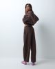 ASOS DESIGN ASOS DESIGN Barrel leg brushback sweatpants in brown - 3
