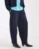 ASOS DESIGN ASOS DESIGN barrel leg brushback sweatpants in navy-Blue - 2