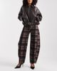 ASOS DESIGN ASOS DESIGN barrel leg jean in check print-Multi - 1