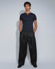 ASOS DESIGN ASOS DESIGN barrel leg jeans in raw black denim with pleats - 1