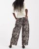 ASOS DESIGN ASOS DESIGN barrel leg jeans in zebra print - part of a set-Multi - 2