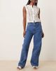 ASOS DESIGN ASOS DESIGN barrel leg jeans with seam detail in mid blue - 1