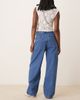 ASOS DESIGN ASOS DESIGN barrel leg jeans with seam detail in mid blue - 2