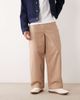 ASOS DESIGN ASOS DESIGN barrel leg pants in beige with vintage wash-Neutral - 2