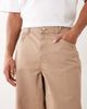 ASOS DESIGN ASOS DESIGN barrel leg pants in beige with vintage wash-Neutral - 4