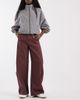 ASOS DESIGN ASOS DESIGN barrel leg pants with side panel detail in burgundy-Red - 1