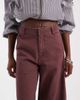 ASOS DESIGN ASOS DESIGN barrel leg pants with side panel detail in burgundy-Red - 4