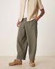 ASOS DESIGN ASOS DESIGN barrel leg twill pants in khaki green - part of a set - 1