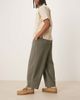 ASOS DESIGN ASOS DESIGN barrel leg twill pants in khaki green - part of a set - 4