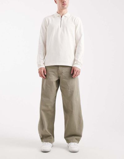 ASOS DESIGN ASOS DESIGN barrel pants in khaki-Green