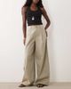 ASOS DESIGN ASOS DESIGN barrel pants with side panel detail in stone-Neutral - 1