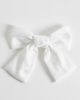 ASOS DESIGN ASOS DESIGN barrette hair clip with large bow in white satin - 1