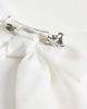ASOS DESIGN ASOS DESIGN barrette hair clip with large bow in white satin - 2