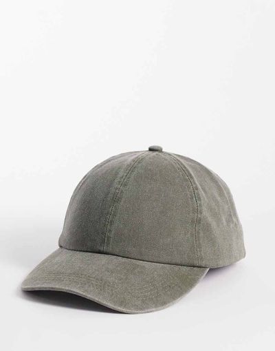 ASOS DESIGN ASOS DESIGN baseball cap in washed khaki-Green