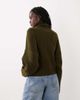 ASOS DESIGN ASOS DESIGN batwing funnel neck sweater in khaki-Green - 3
