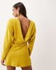 ASOS DESIGN ASOS DESIGN batwing mini dress with cowl back in golden yellow-Orange - 4