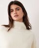 ASOS DESIGN ASOS DESIGN batwing sleeve funnel neck sweater in cream-White - 3