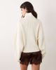 ASOS DESIGN ASOS DESIGN batwing sleeve funnel neck sweater in cream-White - 4
