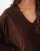ASOS DESIGN ASOS DESIGN batwing sleeve v-neck mini dress in brown - 2